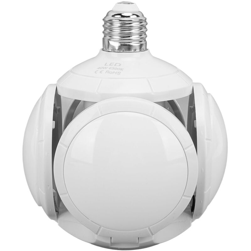 Klappbare Led-leuchte In Fußballform, Abs Und Acryl, 85–265 V, E27/e26, 40 W, Weiß