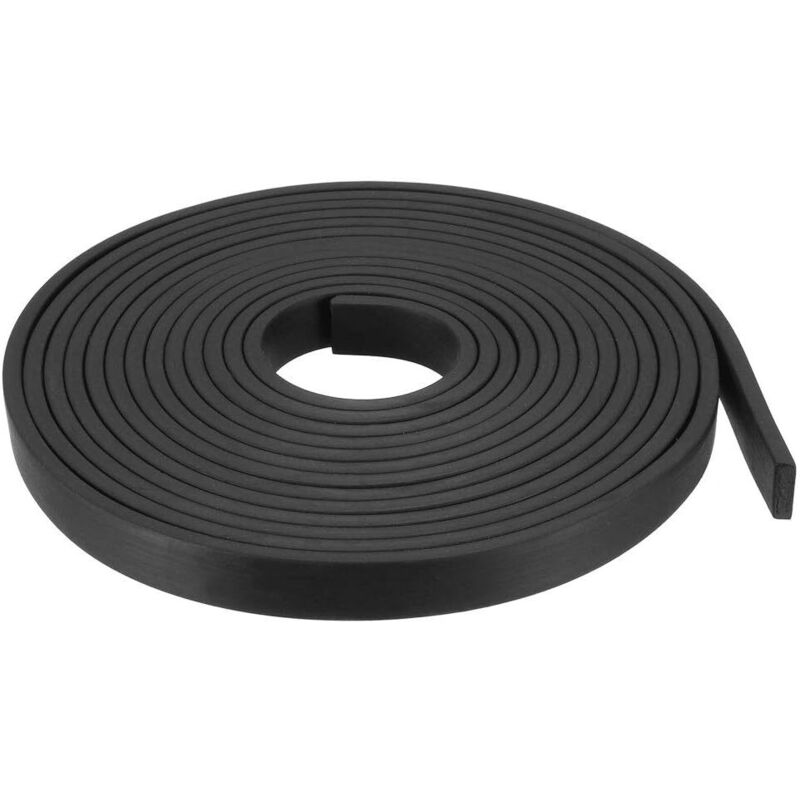 Rechteckige Gummidichtungsleiste, 10 Mm Breit X 3 Mm Dick X 3 Meter Lang, Schwarz