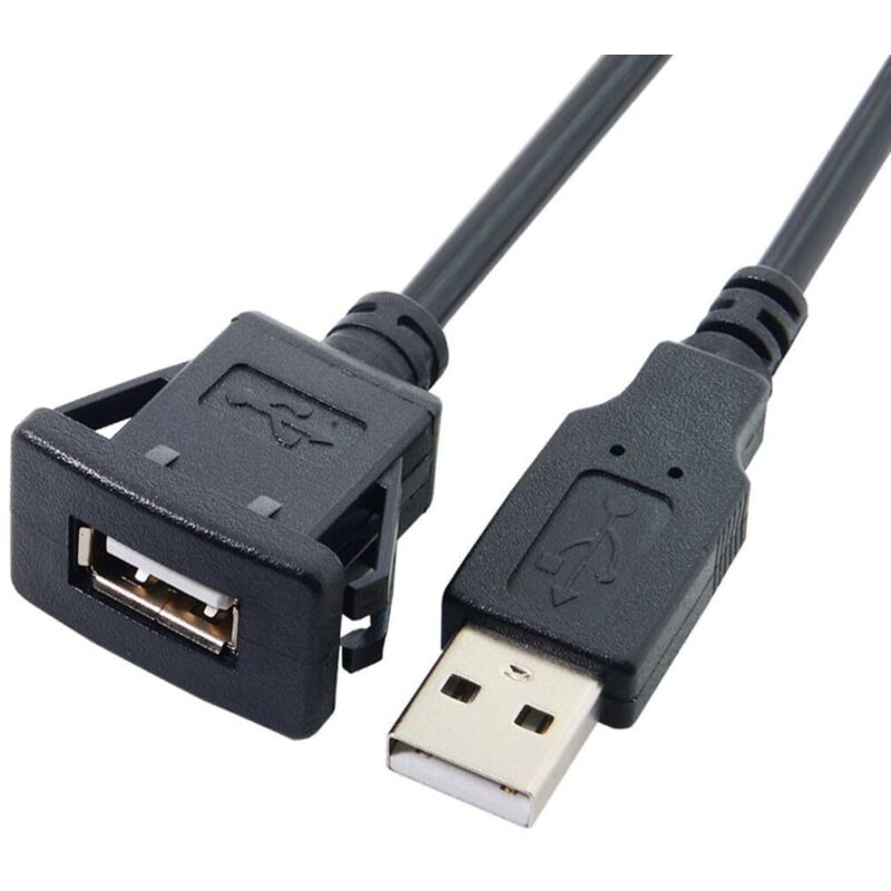 M Staub- Und Wasserdichtes Usb 2.0-verlängerungskabel (stecker Auf Buchse) Für Kfz-armaturenbrett
