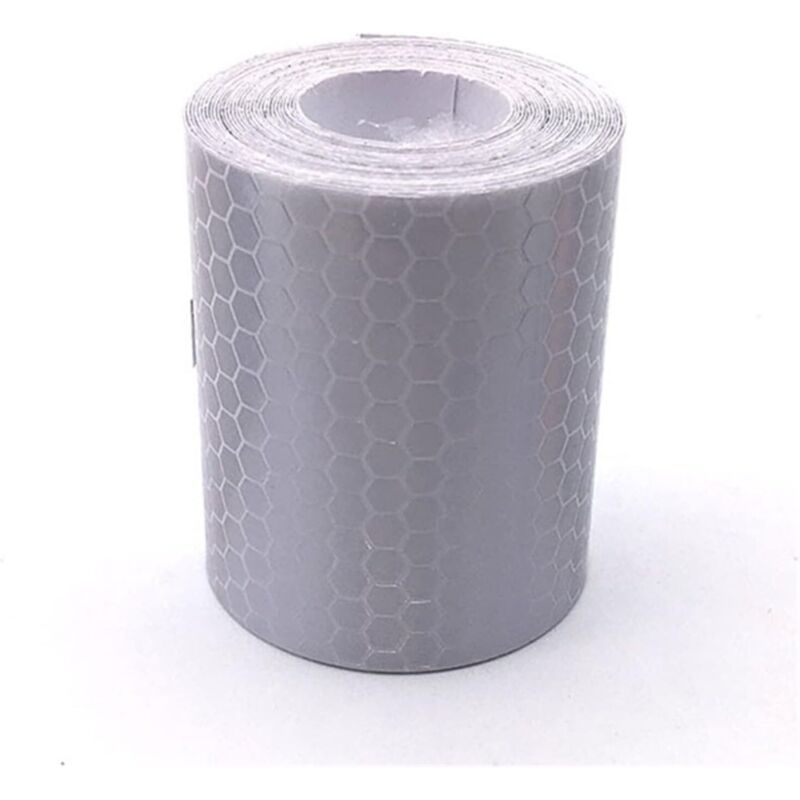 5 Cm X 3m Reflektierender Aufkleber, Selbstklebender Warnstreifen Für Fahrräder, Autos Und Motorräder (weiß)