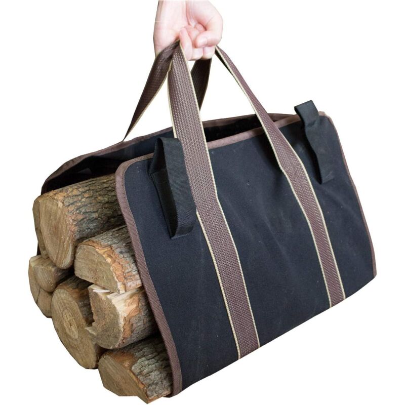 Große Tragetasche Aus Segeltuch Für Brennholz, 40 × 90 Cm