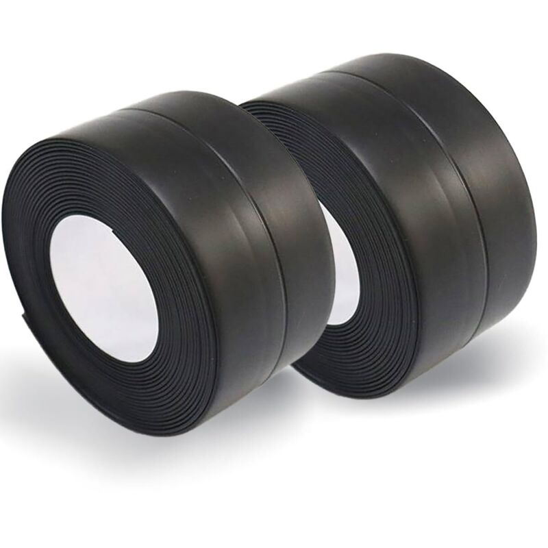 Rollen Schwarzes Baddichtmittel, Selbstklebendes Dichtungsband Für Badewannen Und Küchenarbeitsplatten, Schimmelhemmendes Dichtmittel Für Bad, Toilette Und Waschbecken, 38 Mm X 3,2 M