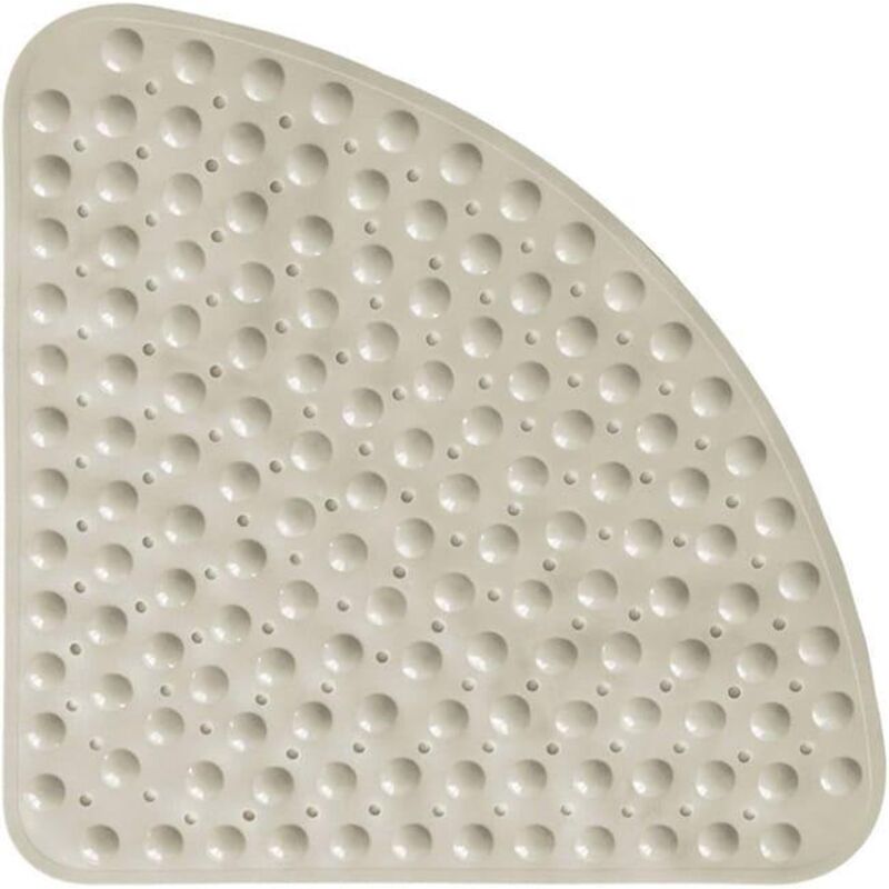 Rutschfeste Duschmatte Aus Gummi Für Dusch- Oder Badewannenecke, 54 X 54 Cm – Khaki