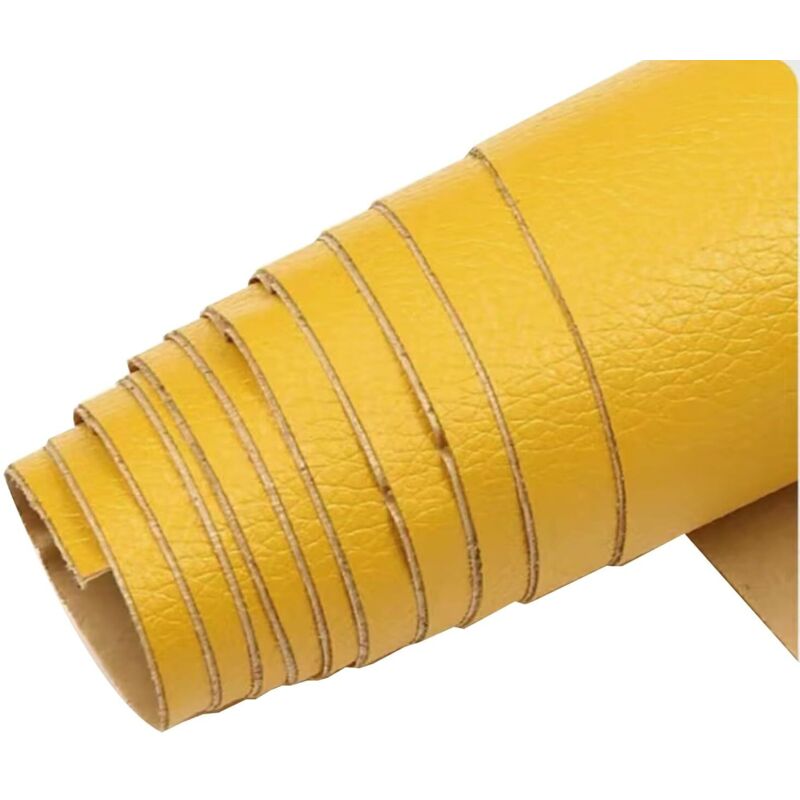 Selbstklebender Pvc-lederflicken Zur Reparatur Von Löchern, Lederaufkleber, Erste-hilfe-set Für Autositze, Sofas, Möbel, Jacken, Handtaschen, Gelb, 35 X 137 Cm