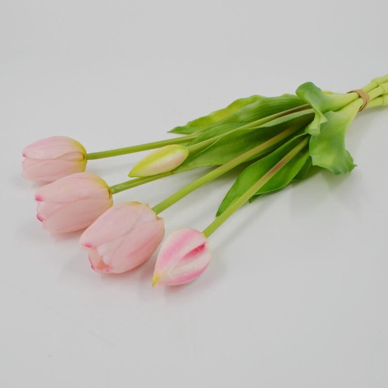Künstliche Tulpe – Realistischer Effekt – 40 Cm – Strauß – Kunstblumen – Heimdekoration – Dekorativ (rosa)