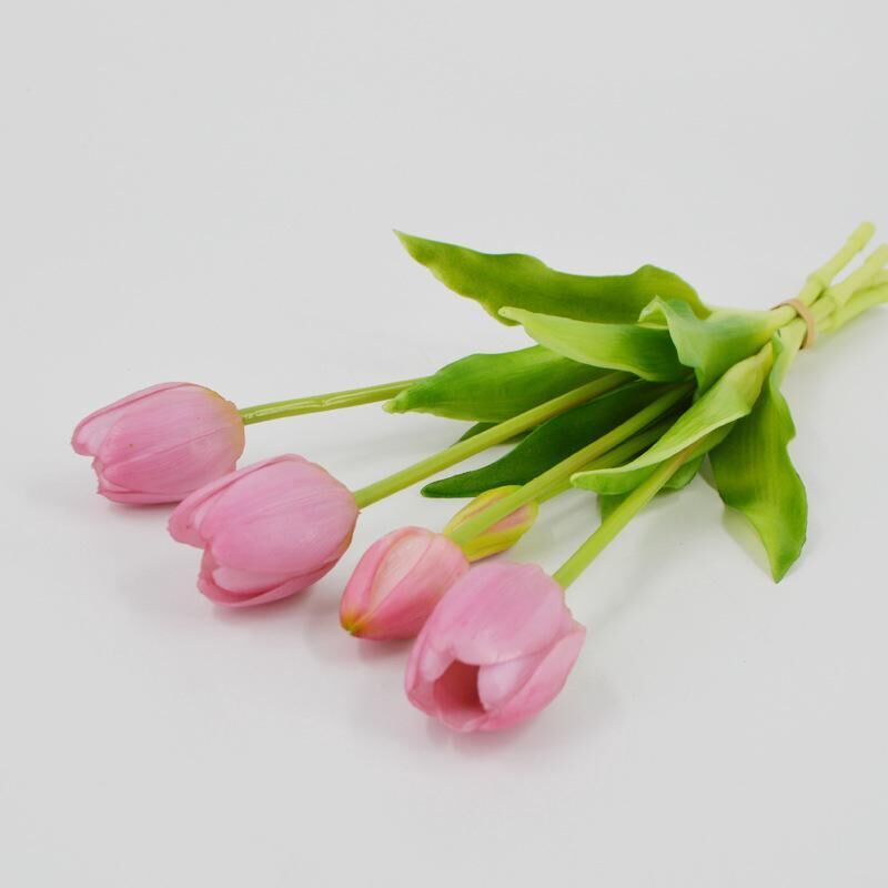 Künstliche Tulpe – Realistischer Effekt – 40 Cm – Strauß – Kunstblumen – Innendekoration – Dekorativ (helllila)