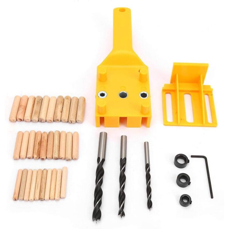 Bohrschablonen-set, Handliches Bohrschablonen-set Aus Abs-kunststoff Für Gerade Löcher In Der Holzbearbeitung (38-teiliges Werkzeugset)