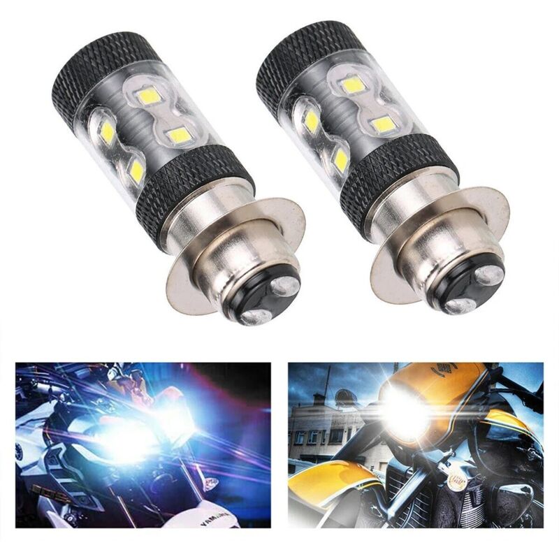 Weiße Glühbirne Für Strandfahrrad, Motorradscheinwerfer, Ersatzteile, H6 80w Led-motorradscheinwerfer, 2 Stück