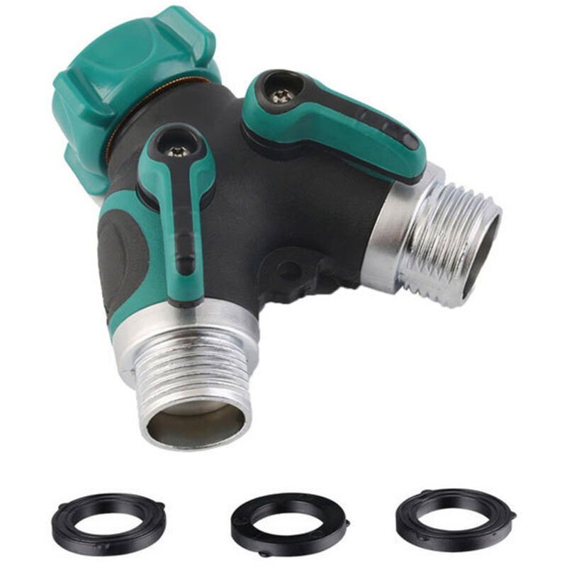 2-wege-splitter – Anschluss Von 2 Geräten Gleichzeitig, Einstellbarer Wasserdurchfluss, Adapter Für Die Gartenbewässerung