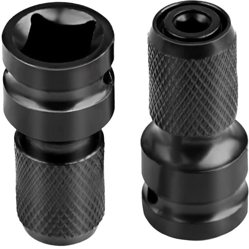 2-teiliges Schraubendreher-bit-set – 1/2"-vierkant- Auf 1/4"-sechskant-adapter – Hochfestes Legierungsmaterial – Für Elektrische Schlagschrauber