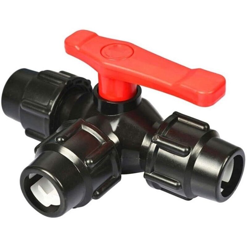 32-mm-dreiwegeventil Aus Kunststoff – Pe-anschluss – Hochdruckbeständig – Schnellöffnung – Ergonomischer Griff
