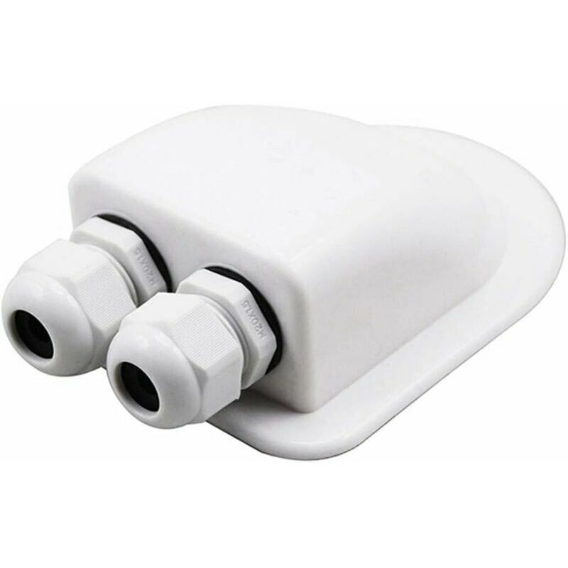 Dachkabelverschraubung, Solar-kabelbox Aus Abs, Wasserdichter Dachkabelkanal, Doppelte Dachkabelhalterungen Für Wohnmobile Und Wohnwagen, Für Kabeltypen Von 2 Mm² Bis 6 Mm²