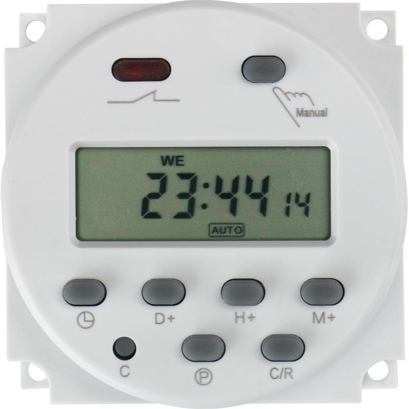 Cn101a Eingang Dc/ac 12v, Ausgang 200-250v Ac, 16a Digitales Programmierbares Lcd-netzteil Mit Timer-relais Und Zeitschaltuhr, Unterstützt 17 Tages-/wochenprogramme