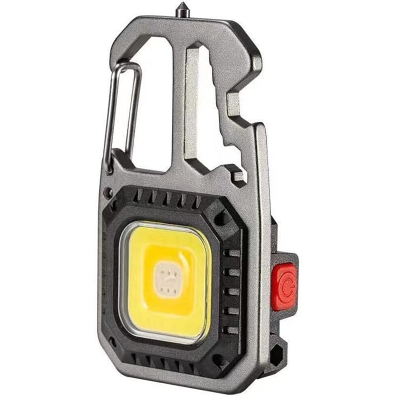 Mini-schlüsselanhänger-taschenlampe, Hell, Wiederaufladbar, Kleine Multifunktionale Arbeitsleuchte, Tragbare Taschenlampe, Batterieanzeige, Flaschenöffner Für Camping Usw.