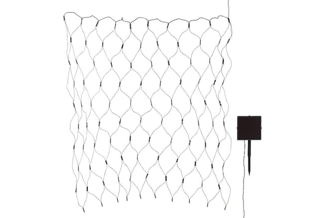 LED Solar Lichternetz 100er Warmweiß Transparentes Kabel