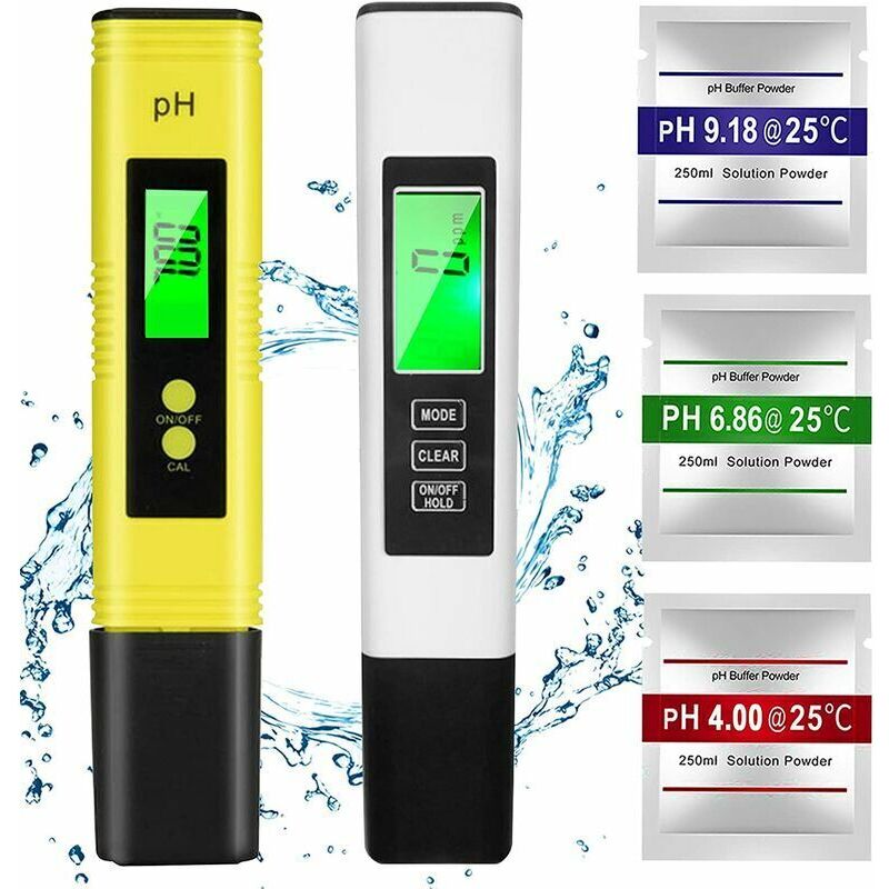 Ph-meter, Tds- Und Ec-meter, Temperaturmesser, 4-in-1-ph-wassertester Mit Lcd-bildschirm, Automatischer Kalibrierungstest Für Schwimmbäder, Aquarien Und Lebensmittel