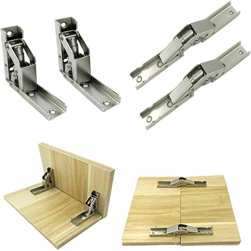 Set Mit 4 90-grad-scharnieren, Verstellbare Scharniere Für Schrank- Und Möbeltüren, Verdeckte Aufputz- Und Einbaumontage