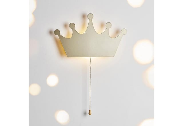 Metall Krone Lampe in Gold