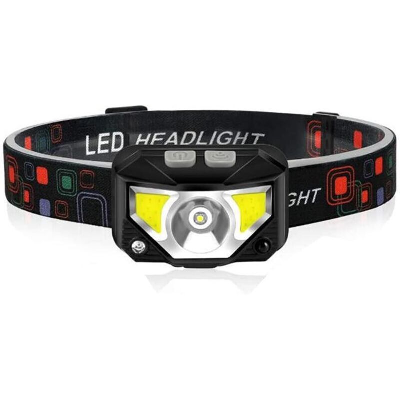 Stirnlampe, Usb-aufladbar, Mit 6 Leuchtmodi, Bewegungssensor, Wasserdichte Cob-stirnlampe, 45° Verstellbarer Winkel, Mit Rotlicht Zum Angeln/camping/radfahren/wandern