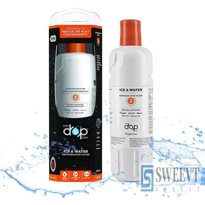 Packung Mit 1 Everydrop By Whirlpool Eis- Und Wasserfilter Für 2 Kühlschränke, Edr2rxd1