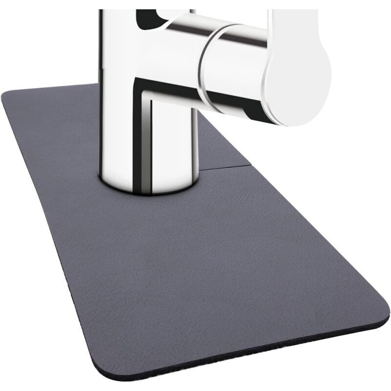 Stück 38x14 Cm Saugfähige Armaturenmatten, Kieselgur-rundum-saugmatten Für Küchenspülen, Für Bad- Und Küchenarmaturen (grau)