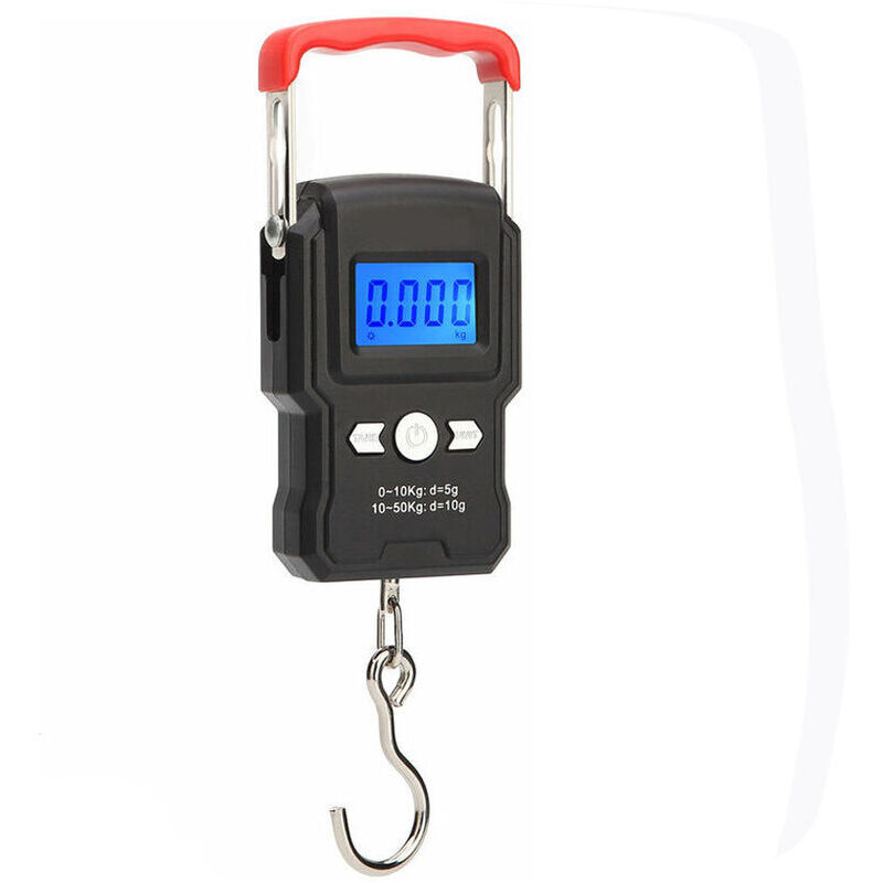 Waage, Balance Und Dynamometer, Hängewaage Mit Haken, Doppelte Präzision, Lcd-hintergrundbeleuchtung, 50 Kg / 5 G