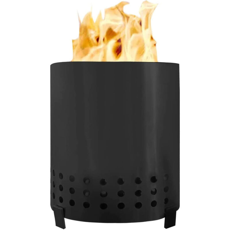 Tragbare Tischfeuerstelle Aus Edelstahl Für Camping, Mini-außenkamin Mit Geringer Rauchentwicklung, Geeignet Für Holz Und Pellets, Für Camping Und Garten