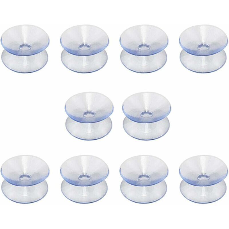 Packung Mit 10 Doppelseitigen Saugnäpfen, 20 Mm – Transparentes Silikonkautschuk – Rutschfest Für Glasoberflächen – Einfache Montage