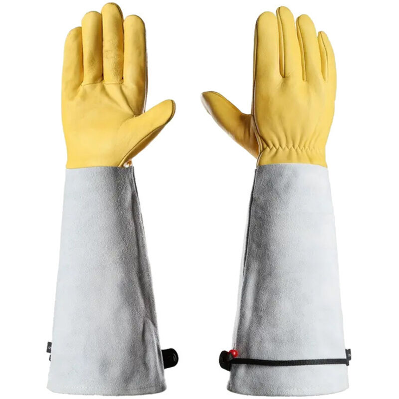 Schnittfeste Leder-gartenhandschuhe Für Dornige Rosen - Lange Arbeitshandschuhe (l: 46,5 Cm)