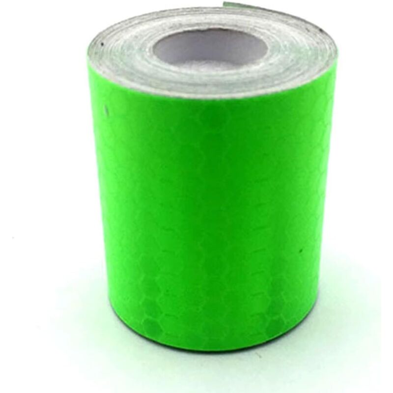 Autoaufkleber, Fahrradaufkleber, Heckaufkleber, Kristallkleber, Farbiges Gitter, Fahrradkontur, Warnaufkleber Für Autos, Reflektierender Streifen, 5 Cm X 3 M, Farbe: Grün