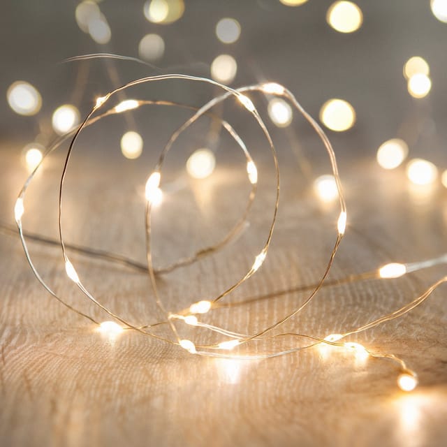 200er LED Micro Lichterkette warmweiß