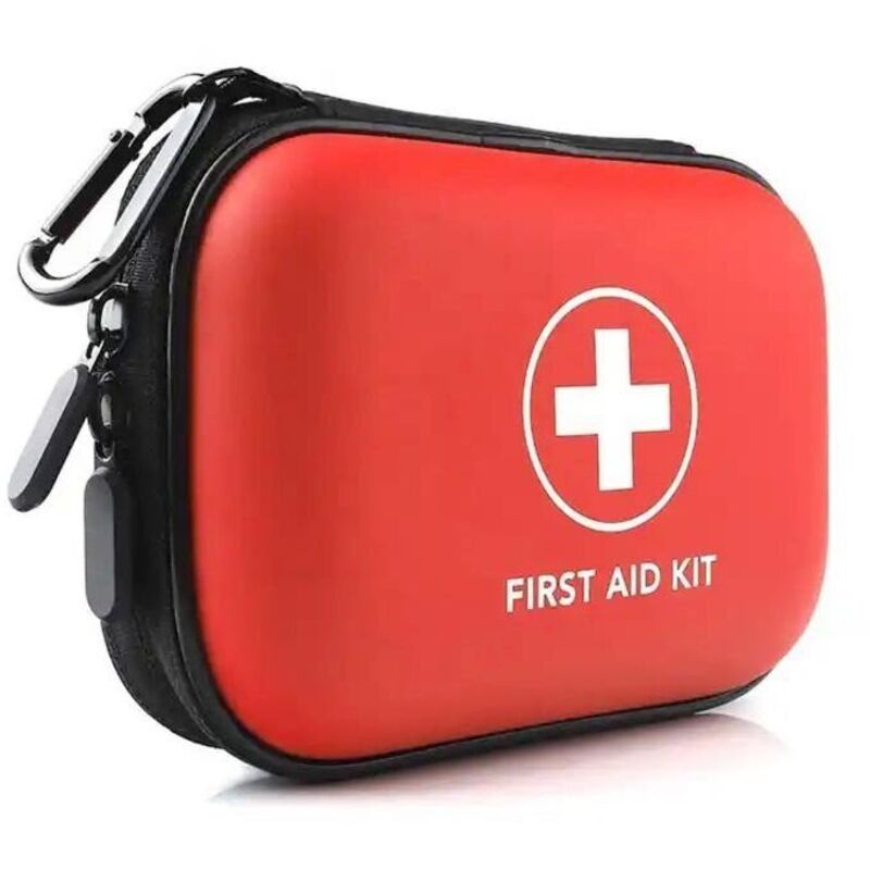 Mini Premier Secours Kosmetiktasche, Kleine, Stabile Kosmetiktasche, Wasserabweisend, Perfekt Für Reisen, Outdoor, Zuhause, Büro, Camping, Reisen (rot)