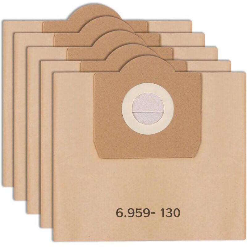 5er-pack Beutel Für Kärcher Wd3/mv3/wd 3 Premium Bodenstaubsauger, Braun, Großes Fassungsvermögen, Einfach Einzusetzen