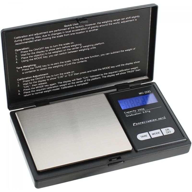 Präzisionswaage, 200 G/0,01 G Küchenwaage, Präzisionswaage, Taschenwaage Mit Lcd-display, Kleine Schmuckwaage