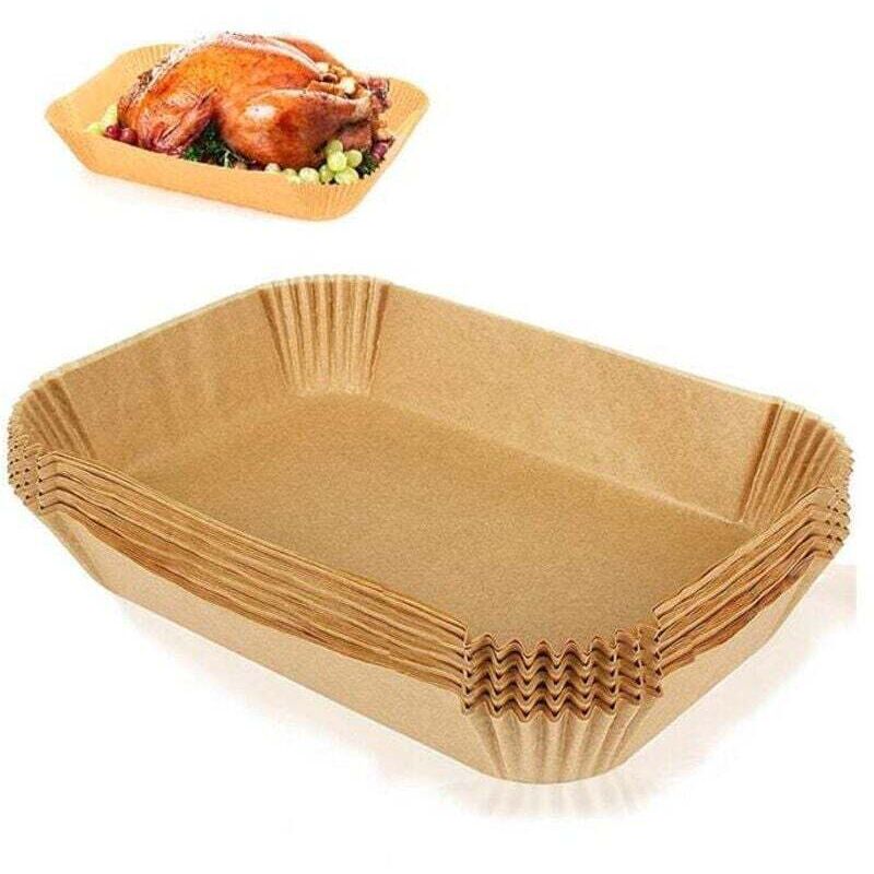 Backpapier Für Ninja Airfryer, 100 Stück, 20,5 X 14 Cm, Rechteckige Papierförmchen, Frittierzubehör, Kompatibel Mit Ninja Foodi Dual Zone Double Stack Und Anderen Doppel-airfryern