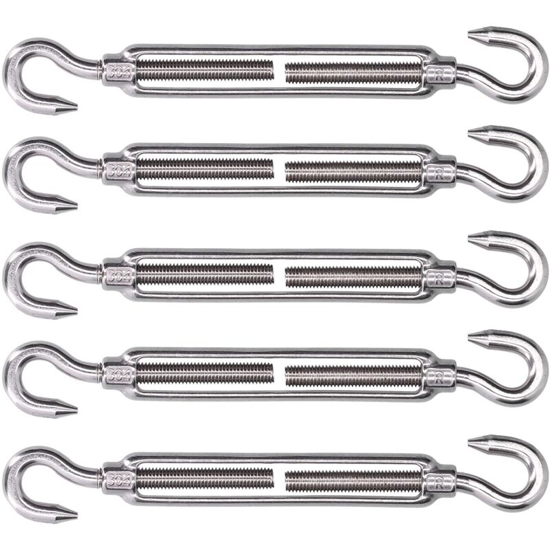 Beschläge Für Sonnensegel, Haken Und Ratsche. Rostfreier, Verstellbarer Gummispanner Zur Fixierung Der Spannung (m4). Npterbl