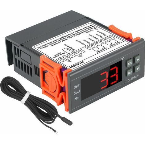 Thermostat Und Temperaturprogrammierer, Intelligenter Temperaturregler Für Automatische Synchronisierung Von Abtauung Und Kühlung, Stc-8080a + 220 V, Grau