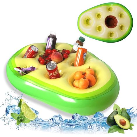 Poolbar Mit Obst, Getränkehalter, Aufblasbar, 2-in-1, Großes Fassungsvermögen, Schwimmender Getränkehalter Mit 8 Löchern, Für Partys, Sommer-flaschenhalter
