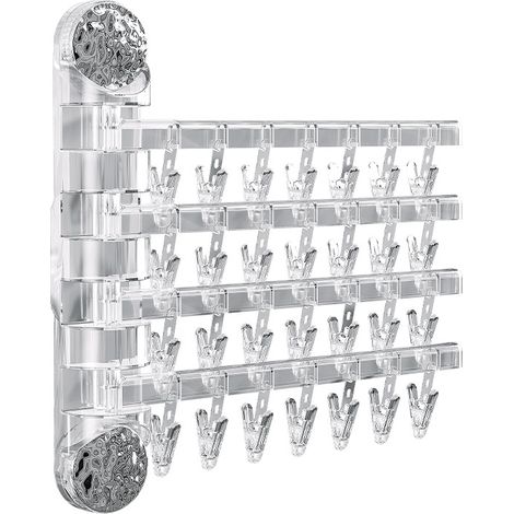 Wandhängender Wäscheständer, 180° Drehbar, Faltbar Mit Clip, Multifunktionaler Wäscheständer Für Socken, Handtücher Und Unterwäsche