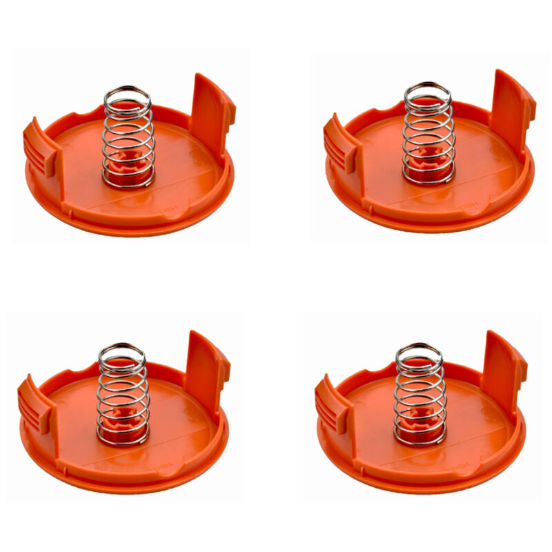 Set Mit 4 Ersatzspulenabdeckungen Und Federn Für Black & Decker Freischneider, Kompatibel Mit Rc-100-p Und Af-100 Fadenfeder