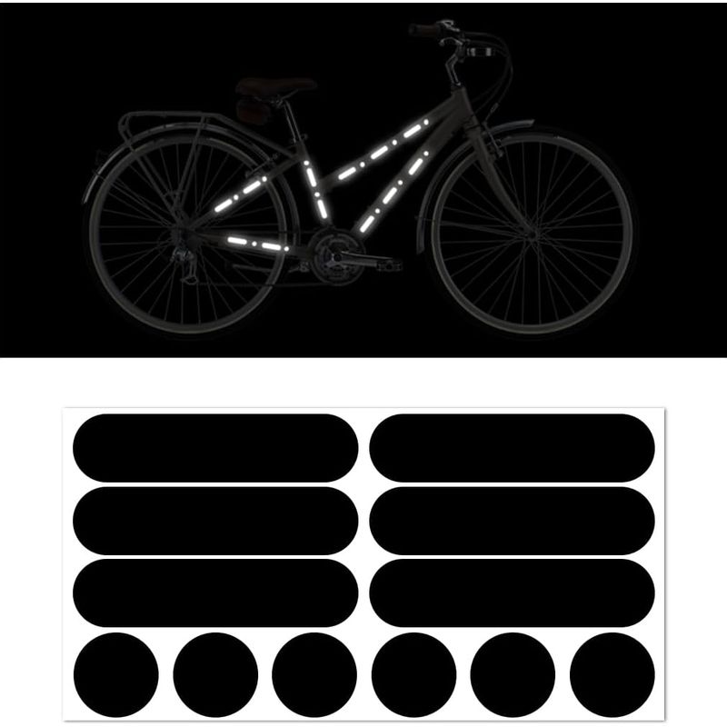 12 Reflektierende Nachtaufkleber, Reflektierende Streifen, Wasserfeste, Selbstklebende Sicherheitswarnaufkleber, Dekorative Streifen, Für Auto, Fahrrad, Helm, Motorrad, Kinderwagen