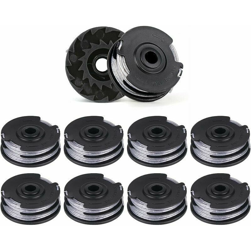 10 Ersatzspulen Trimmerfaden Für Freischneider, Doppelfaden, 6 M X 1,6 Mm, Passend Für Bosch Modelle Art 30-36 Li, Art 30, Art 27 Und Art 24