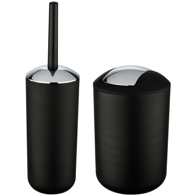 6-liter-badezimmereimer Und Toilettenbürste, Badezimmeraccessoire, Schwarz, Brasilien