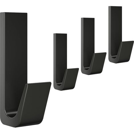 4-teiliges Set Selbstklebender Aluminium-wandhaken, Handtuchhalter Für Bad, Geschirrtuchhaken Für Küche, Selbstklebender Kleiderhaken, Bohrfreie Wandmontage – Tragkraft Bis Zu 20 Kg