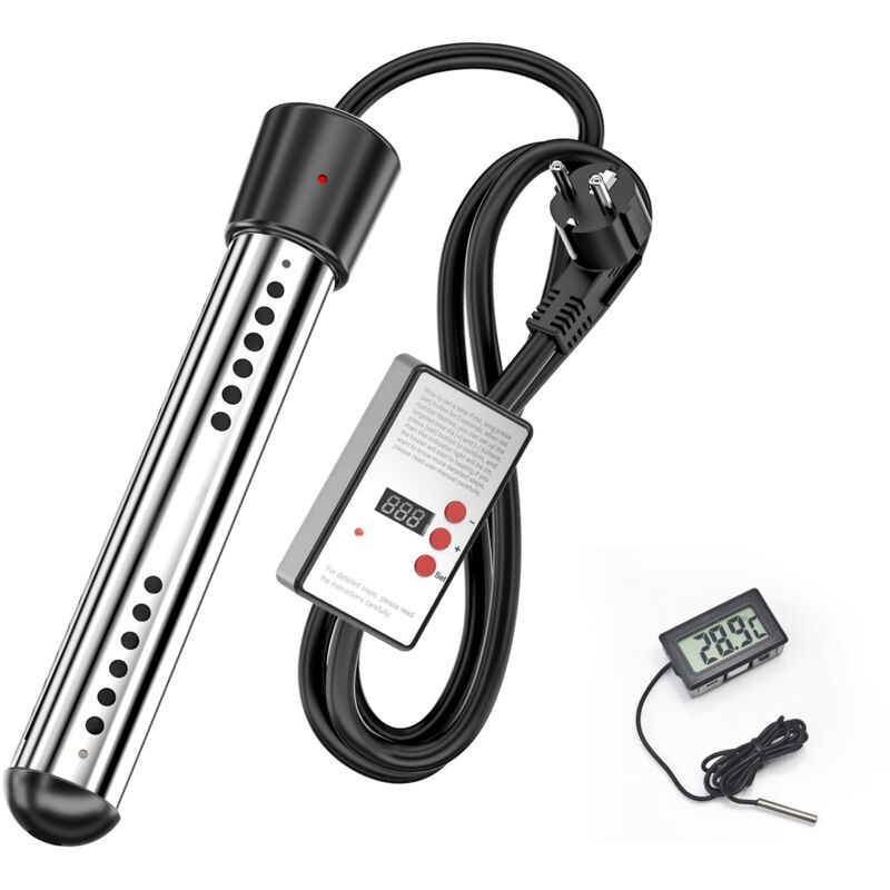 Durchlauferhitzer, Pool- Und Tragbarer Wassererhitzer (26050 Mm – Schwarz) Geeignet Für Eimer Und Teiche – 2500 W