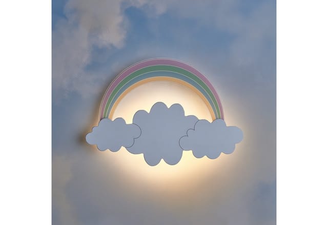 Regenbogen und Wolke Wandlampe Kinderzimmer