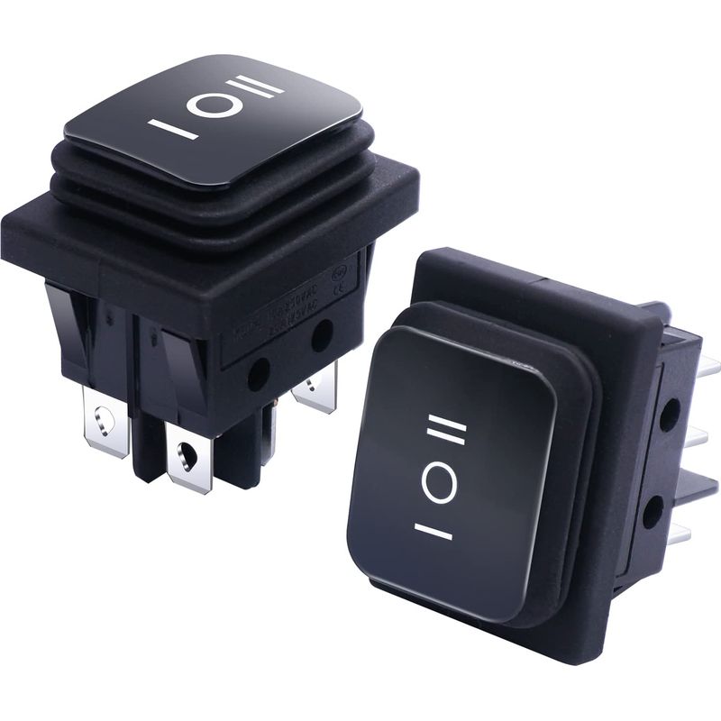 2-teiliger, Wasserdichter 3-positionen-ein/aus/ein-dpst-6-pin-wippschalter Für Auto, Lkw, Motorrad, Boot Und Haushaltsgeräte
