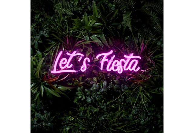 LED Neon Schriftzug Let's Fiesta