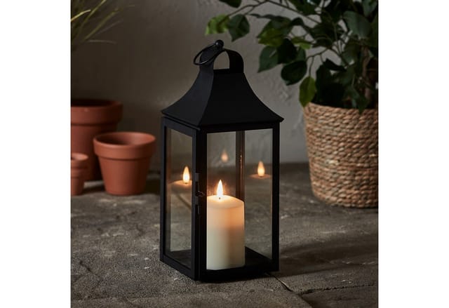 34cm Albury Gartenlaterne mit TruGlow® Outdoor Kerze mit Fernbedienung