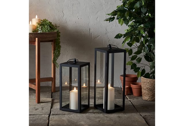 Große Bowen Gartenlaterne mit TruGlow® Outdoor Kerze